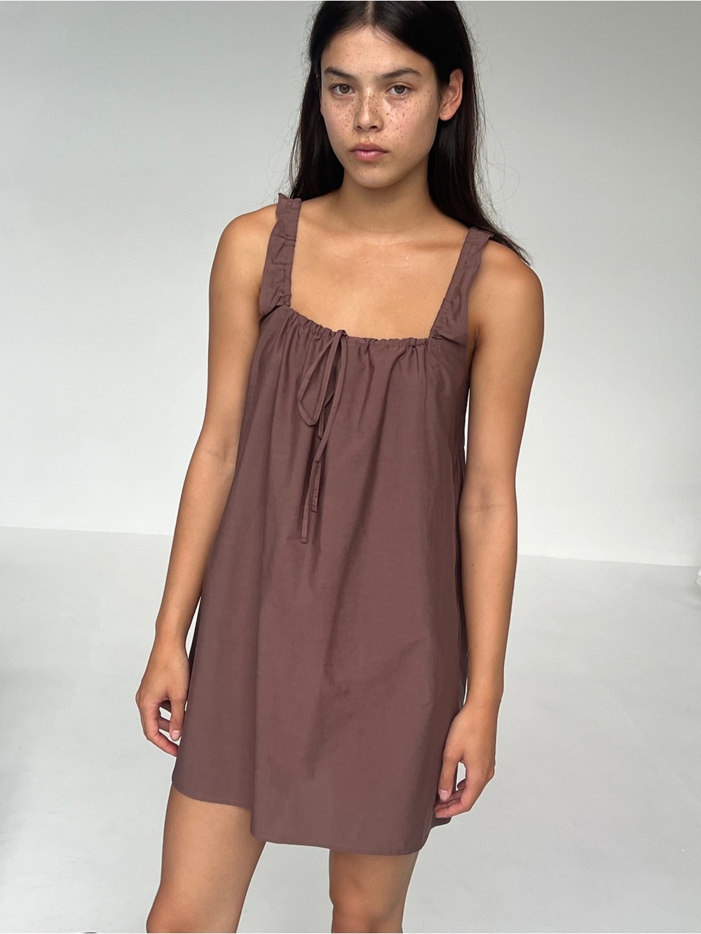 Deiji Studios The Bow Dress in Cedar
